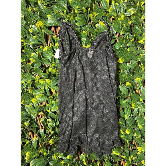 Jessica Simpson Black Lace Polka Dot Cami Slip Dress Size M NWT - Picture 4 of 6